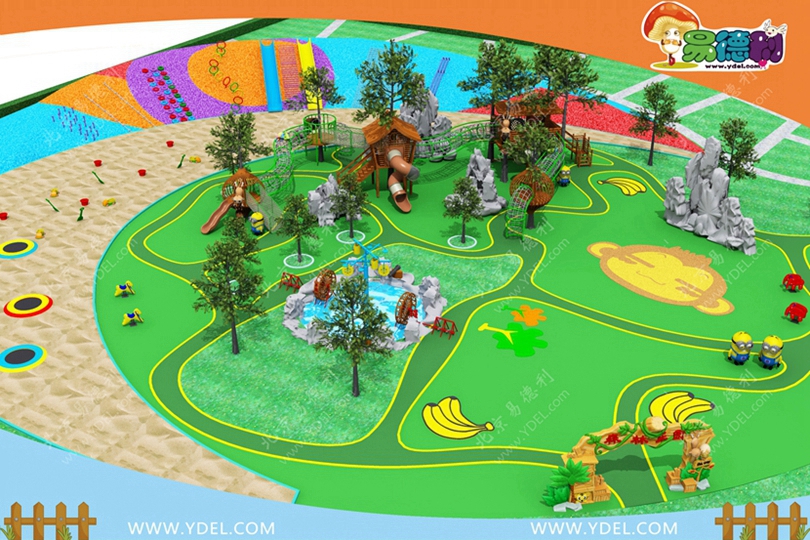 城市公園組合滑梯游樂(lè)設(shè)備