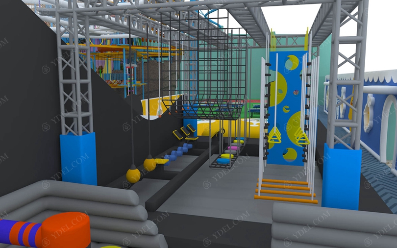室內(nèi)兒童淘氣堡樂園內(nèi)部結(jié)構(gòu)