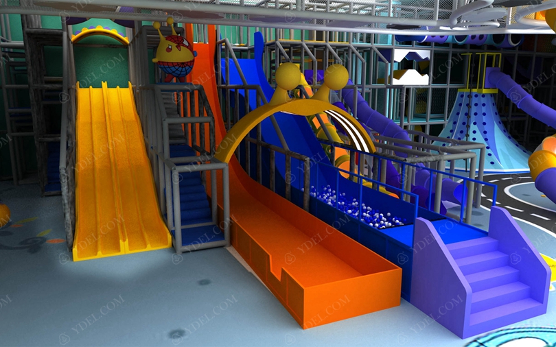 室內(nèi)兒童淘氣堡樂園滑梯組合